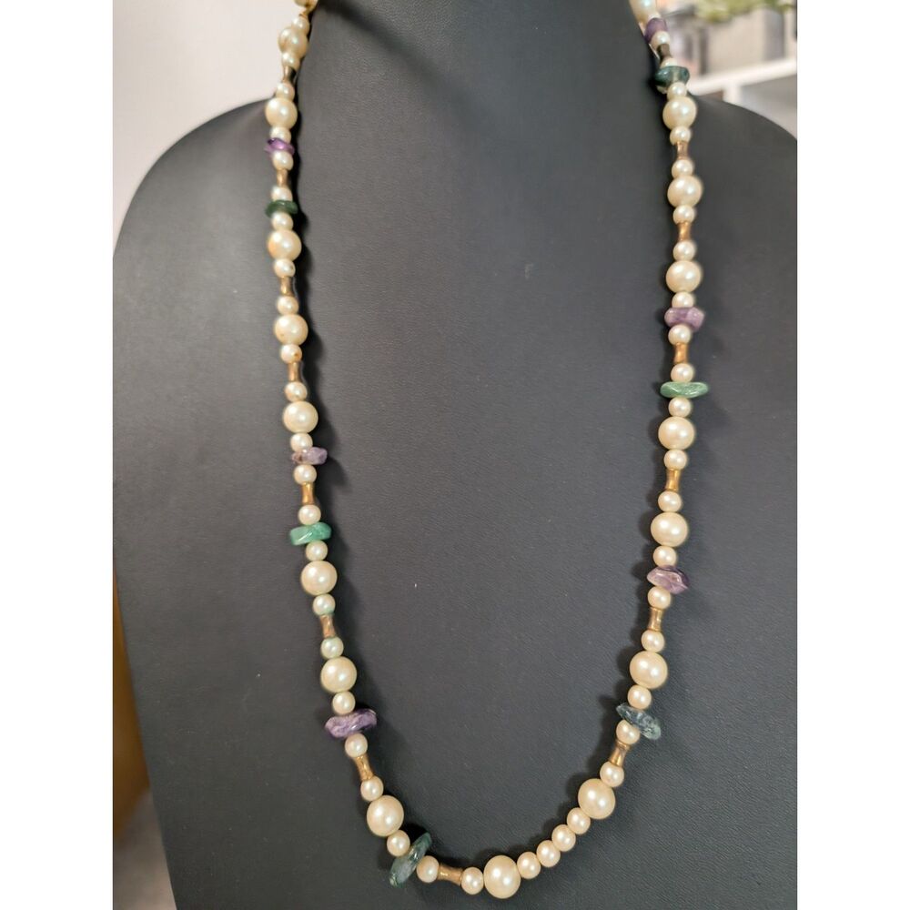 Vintage Pastel Artisan 2-Piece Coordinated Necklace Set